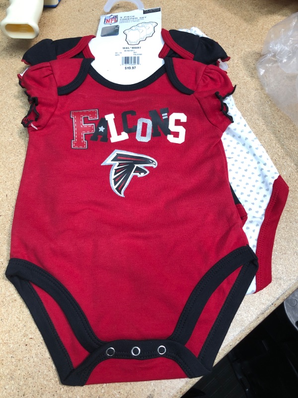 Photo 2 of 3 Piece Creeper Set Falcons for girls- 3-6 months