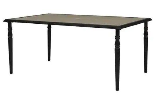 Photo 1 of (LARGE DENTED END)
Hampton Bay Glenridge Falls Metal Outdoor Dining Table with Wood Finish Slat Top, 65" X 40" X 28"