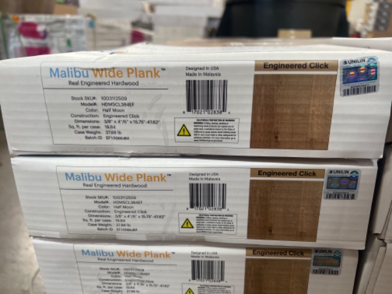 Photo 4 of  PALLET OF  21 CASES -French Oak Half Moon 3/8 in. T x 4 in. and 6 in. W x Varying L Engineered Click Hardwood Flooring (19.84 sq. ft./case)
