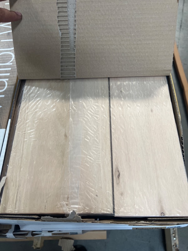 Photo 5 of  PALLET OF  21 CASES -French Oak Half Moon 3/8 in. T x 4 in. and 6 in. W x Varying L Engineered Click Hardwood Flooring (19.84 sq. ft./case)
