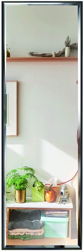 Photo 1 of 14x48 Inch Full Length Mirror Wall Mounted, Large Body Mirror with Rectangular Framed for Bedroom Bathroom Living Room Decor, Black
