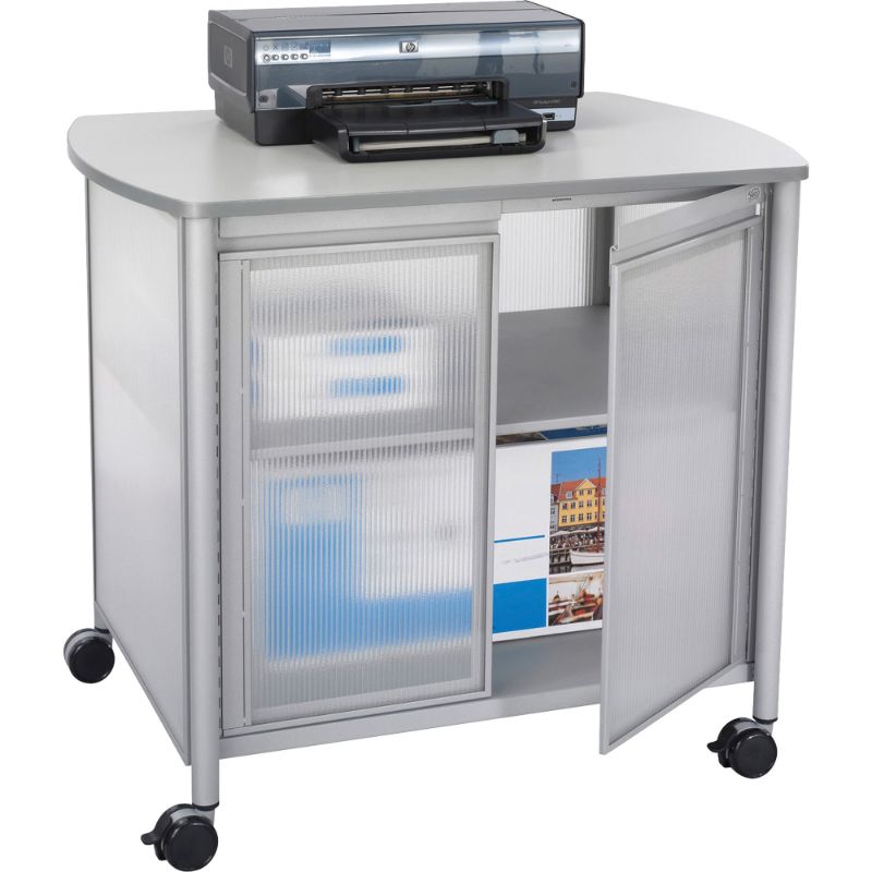 Photo 1 of Safco SAF1859GR Impromptu Deluxe Machine Stand with Doors 34-3/4"w x 24-1/4"d x
