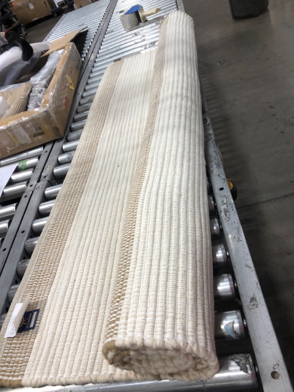 Photo 2 of 5'x7' Marina Striped Wool/Cotton Area Rug Cream - Threshold™ Designed with Studio McGee
