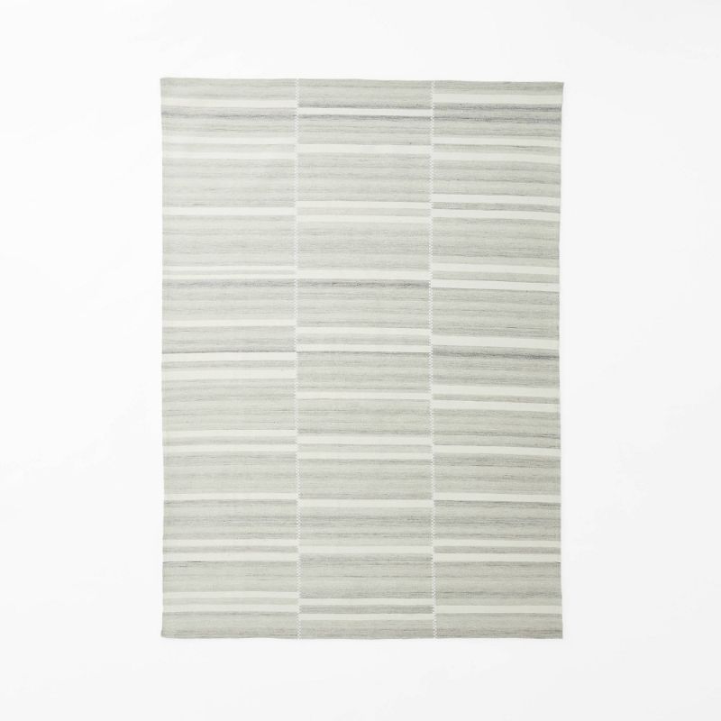 Photo 1 of 7'x10' Mountainside Mixed Striped Gray - Threshold™ Designed with Studio McGee
