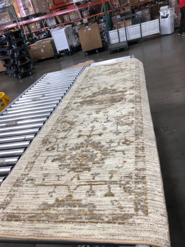 Photo 2 of 2'4X7' Tufted Runner Vintage Distressed Tan - Threshold
