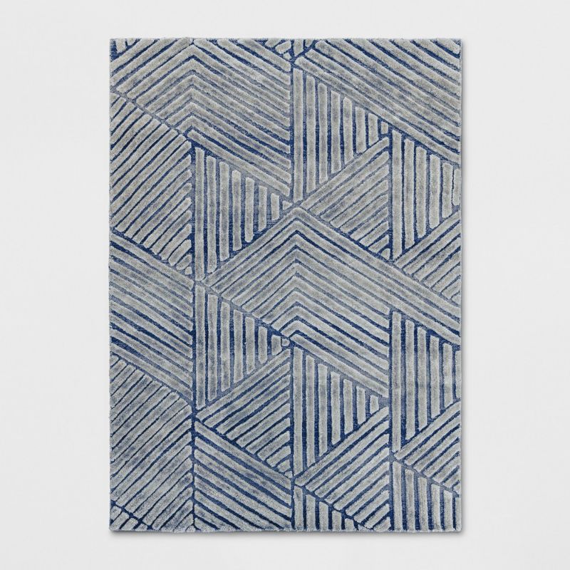 Photo 1 of 5'X7' Tufted Geometric Area Rug Blue - Project 62 , Size: 5'X7'
