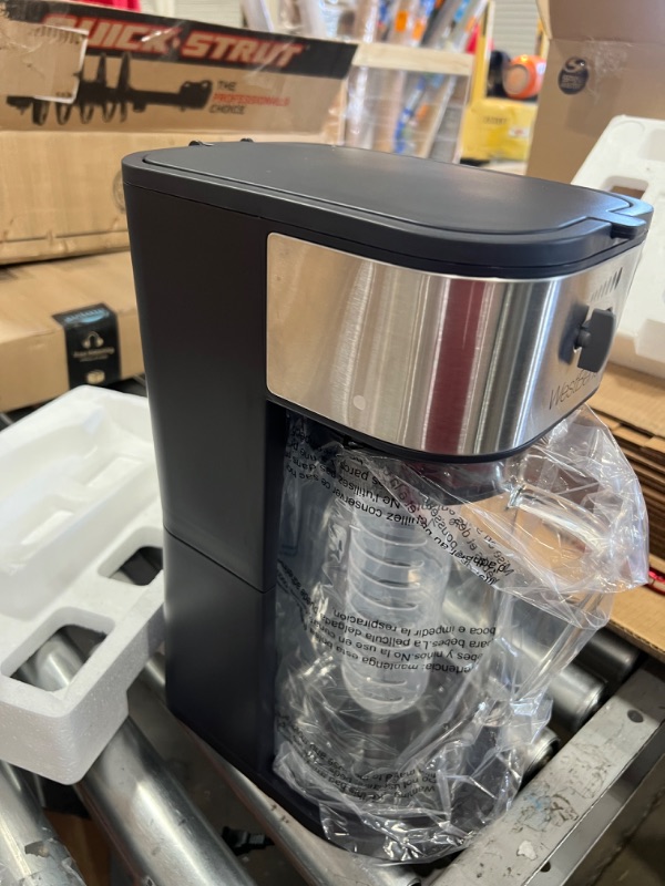 Photo 3 of West Bend Fresh Iced Tea and Coffee Maker Includes an Infusion Tube to Customize The Flavor, Features Auto Shut-Off Clean, 2.75 Quart, Black
