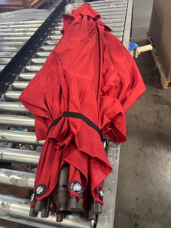 Photo 1 of  Patio Umbrellas Outdoor Table Market UNKNOWN SIZE 8**MISSING POLE TO STAND** RED