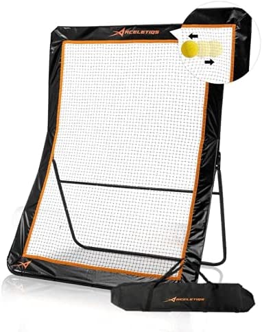 Photo 1 of ACELETIQS Lacrosse Rebounder for Backyard 5x7 Feet Baseball Rebounder Practice Net Screen- Pitchback, Throwback, Bounce Back Training Wall | Portable [Carry Bag Included]
