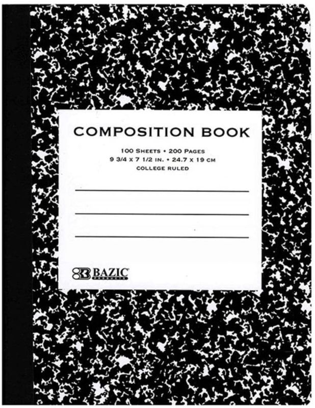 Photo 1 of Black Marble Composition Book C/r 100 Ct. (Pack of 4)
