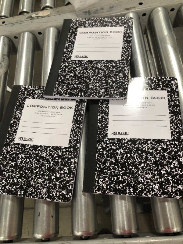 Photo 1 of Black Marble Composition Book C/r 100 Ct. (Pack of 3)
