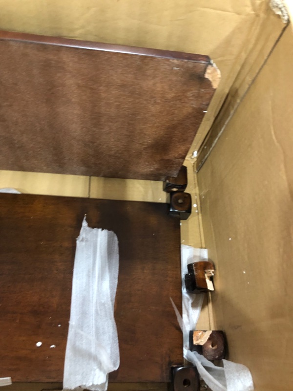 Photo 2 of **MAJOR DAMAGE** Convenience Concepts Country Oxford 2-Drawer Console Table, Espresso ***SEE PICTURES FOR DAMAGE***