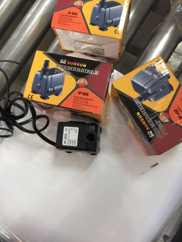Photo 1 of 3X Submersible Pump160 GPH Aquarium Fish Tank Powerhead Fountain Hydroponic, SUNSUN fully submersible pump is perfect for a medium sized aquariums, small ponds, water.., By Fountain Pumps
