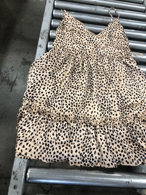 Photo 2 of Cupshe Taliyah Leopard Frill A-Shape Dress SIZE L