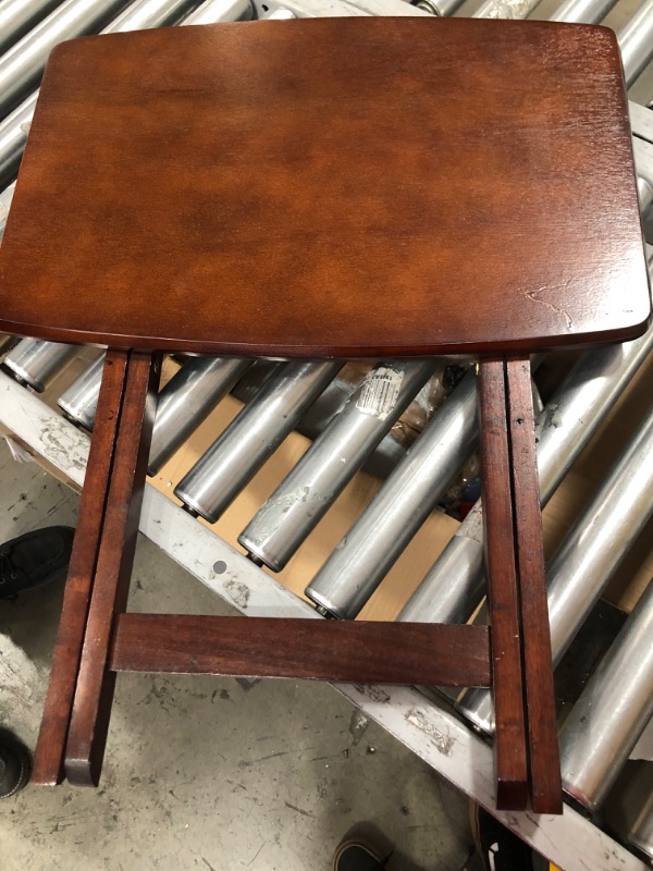 Photo 2 of 5pc Darryl Oversize Snack Table Set Antique Walnut