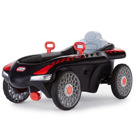 Photo 1 of Little Tikes Jett Car Racer Ride-on Pedal Car in Black and Red Adjustable Seat Back Dual Handle Rear Wheel Steering - for Kids Boys Girls Ages 3 to
