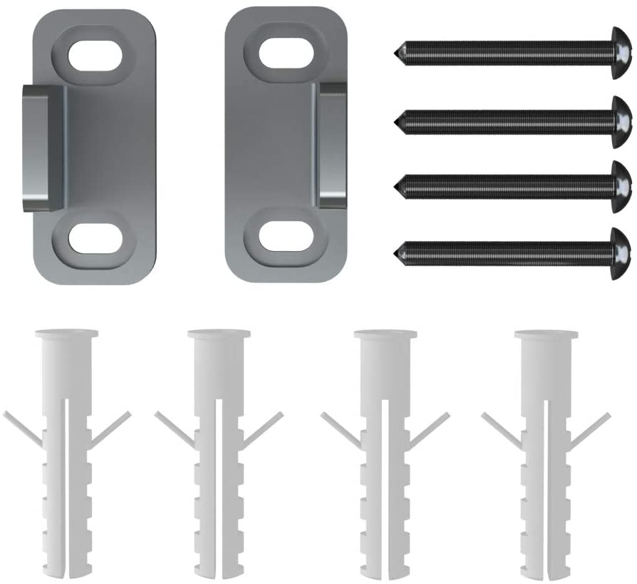 Photo 1 of 2 pack**JUBEST Floor Guide for Sliding Barn Door Hardware Silver Aluminum Set of 2
