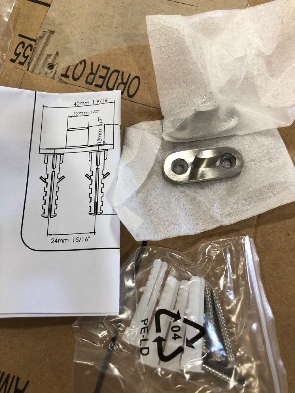 Photo 1 of 2 pack**JUBEST Floor Guide for Sliding Barn Door Hardware Silver Aluminum Set of 2
