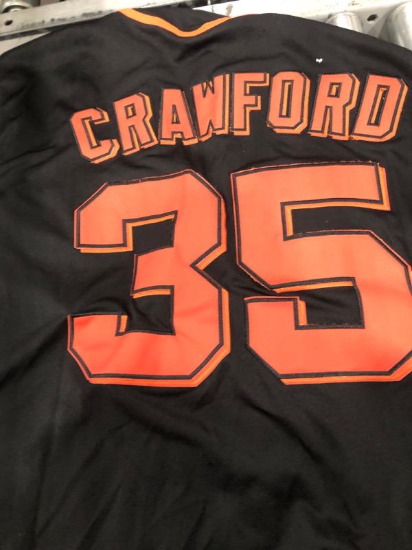 Photo 4 of NOT THE OFFICAL JERSEY**Men's Majestic San Francisco Giants #35 Brandon Crawford Authentic Black Alternate 