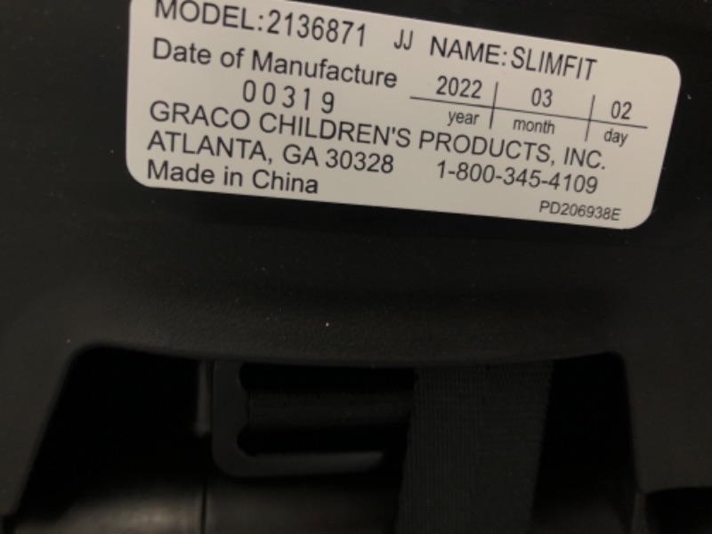 Photo 4 of Graco Slimfit 3-in-1 Car Seat, Redmond Grey
