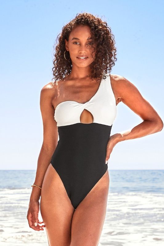 Photo 1 of Belle One Shoulder One Piece Swimsuit LARGE
