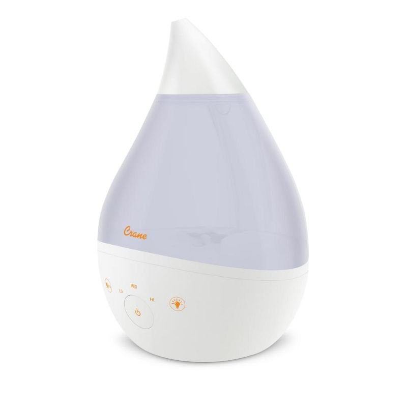 Photo 1 of Crane Top Fill White Drops 1-gal. Tabletop Ultrasonic Humidifier (for Rooms 401 - 1000-sq. Ft.)
