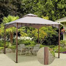 Photo 1 of 10 ft. x 10 ft. Beige Soft Top Metal/Steel Outdoor Patio Gazebo
