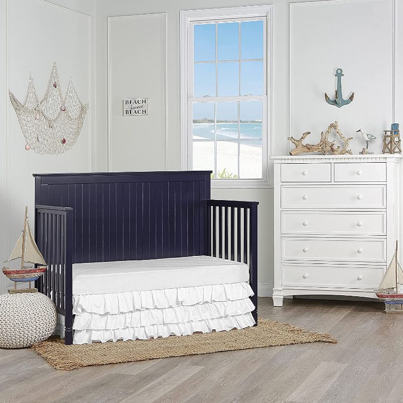 Photo 1 of **MISSING HARDWARE**MISSING COMPONENTS**
Dream On Me Alexa 5 in 1 Convertible Crib in Navy, Greenguard Gold Certified
