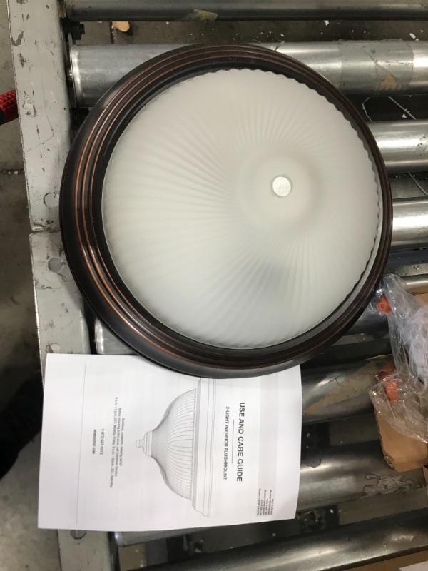 Photo 1 of *2 PACK*
11 in. 2-Light Oil Rubbed Bronze Flush Mount
