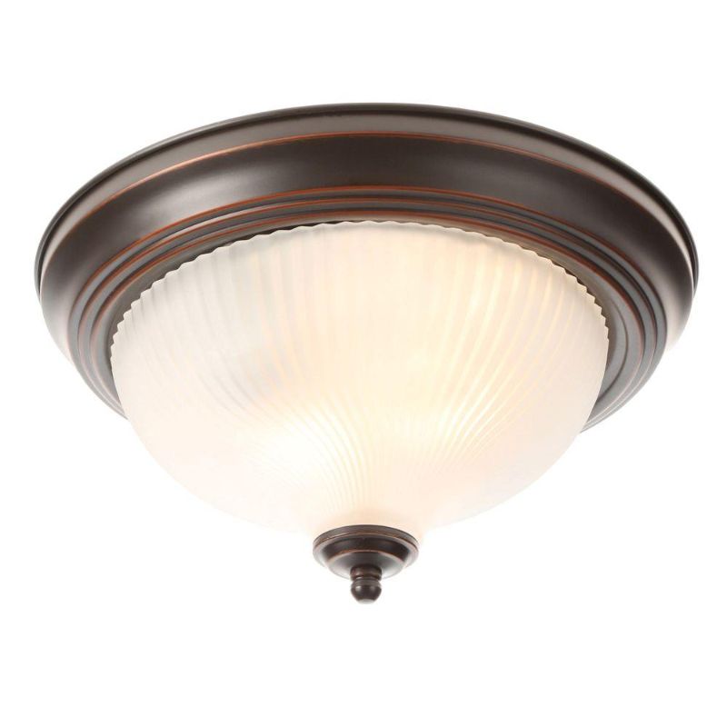 Photo 1 of *3 PACK*
11 in. 2-Light Oil Rubbed Bronze Flush Mount
