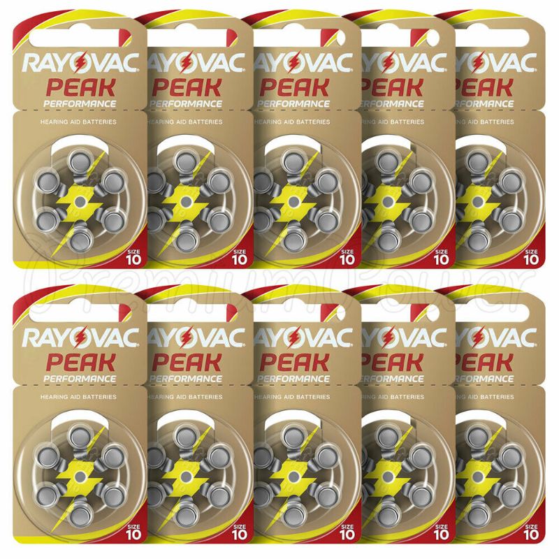 Photo 1 of Rayovac Hearing Aid Batteries Size 10 for Advanced Hearing Aid Devices, 60 COUNT
