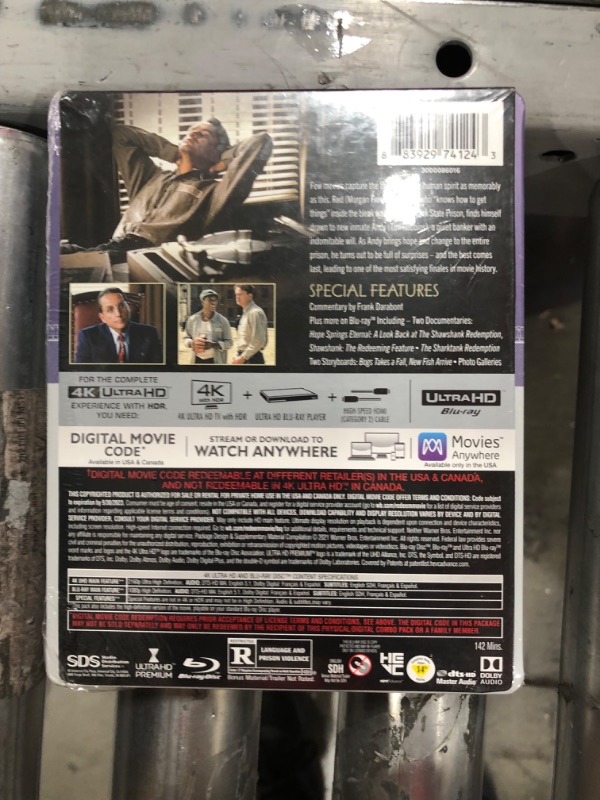 Photo 3 of The Shawshank Redemption (Limited Edition Steelbook) [4K Ultra HD + Blu-ray + Digital HD]