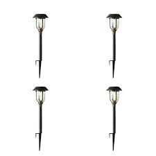 Photo 1 of 
Hampton Bay
25 Lumens Solar 2-Tone Bronze and Brass LED Diecast Landscape Pathway Light Set with Vintage Bulb (4-Pack)