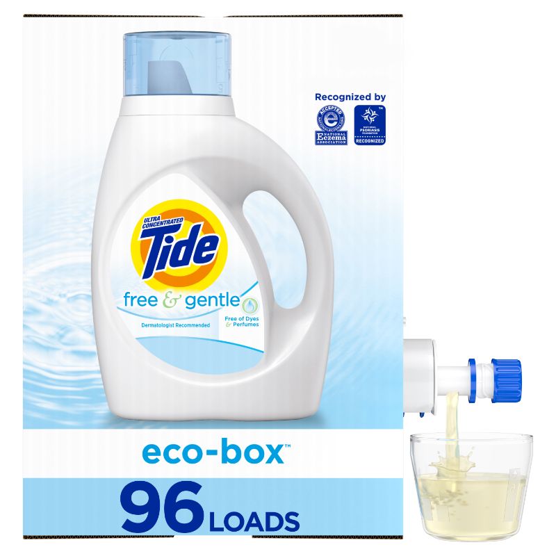 Photo 1 of 105 oz Eco Box HE Free & Gentle Liquid Laundry Detergent (96 Loads)
