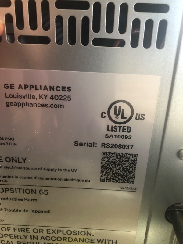 Photo 4 of ***PARTS ONLY*** GE Profile Opal | Countertop Nugget Ice Maker with Side Tank | Portable Ice Machine Makes up to 24 lbs. of Ice Per Day | Stainless Steel Finish
