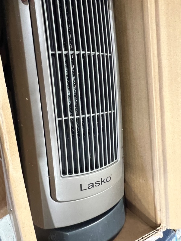 Photo 5 of Lasko 755320 Ceramic Space Tower Heater, 8.5?L x 7.25?W x 23?H, Silver
