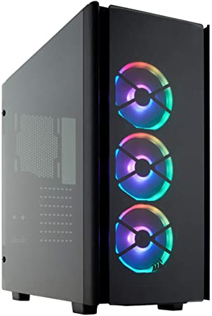 Photo 1 of Corsair Obsidian Series 500D RGB SE Premium Mid-Tower Case, 3 RGB Fans, Smoked Tempered Glass, Aluminum Trim, Integrated Commander PRO fan and lighting controller (CC-9011139-WW) 19.69 x 9.33 x 19.96 inches

