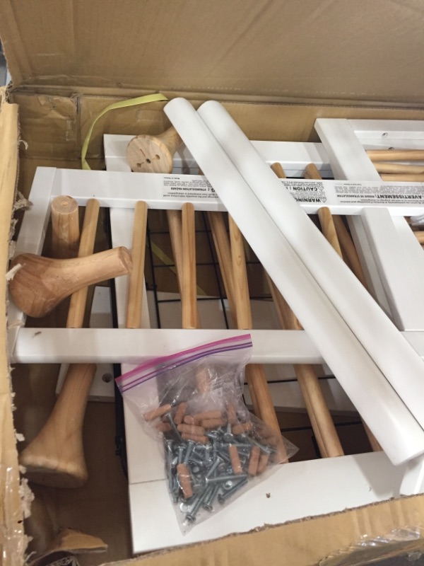 Photo 1 of Babyletto Lolly 3 in 1 Convertible Crib with Toddler Rail in White and Washed Natural
