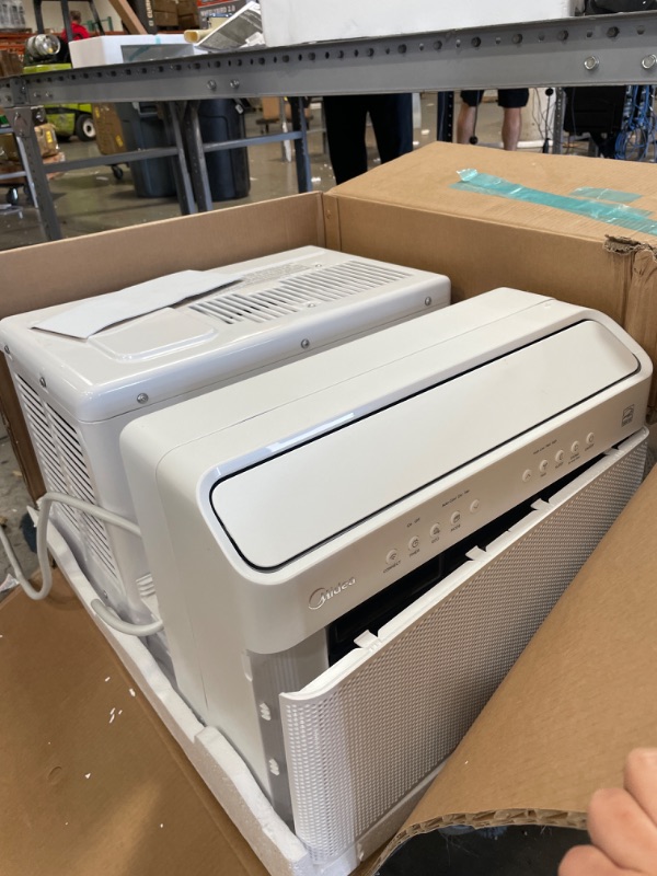 Photo 3 of NONFUNCTIONAL-PARTS ONLY-Midea 12,000 BTU U-Shaped Smart Inverter Window Air Conditioner��–Cools up to 550 Sq. Ft., Ultra Quiet with Open Window Flexibility, Works with Alexa/Google Assistant, 35% Energy Savings, Remote Control
