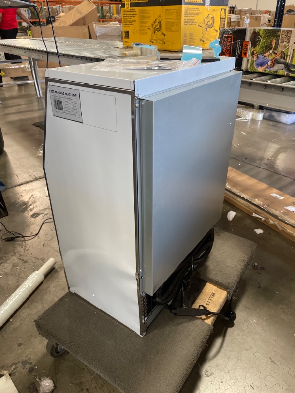 Photo 4 of VEVOR 110V Commercial ice Maker 90-100LBS/24H with 33LBS Bin and Electric Water Drain Pump, Clear Cube, Stainless Steel Construction, Auto Operation
