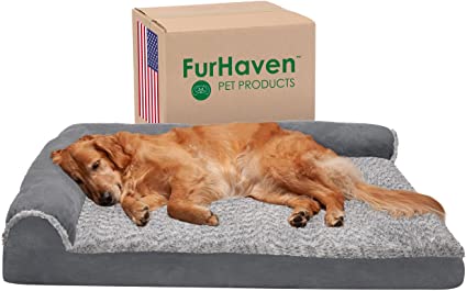 Photo 1 of  Cooling Gel, and Memory Foam Pet Beds for Small, Medium, and Large Dogs and Cats - Two-Tone L Chaise, Southwest Kilim Sofa, Faux Fur Velvet Sofa Dog Bed, and More
