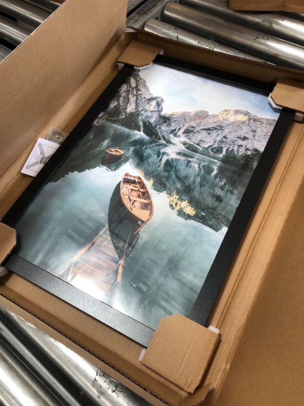 Photo 1 of Americanflat Poster Frame with Shatter Resistant Glass, Black
