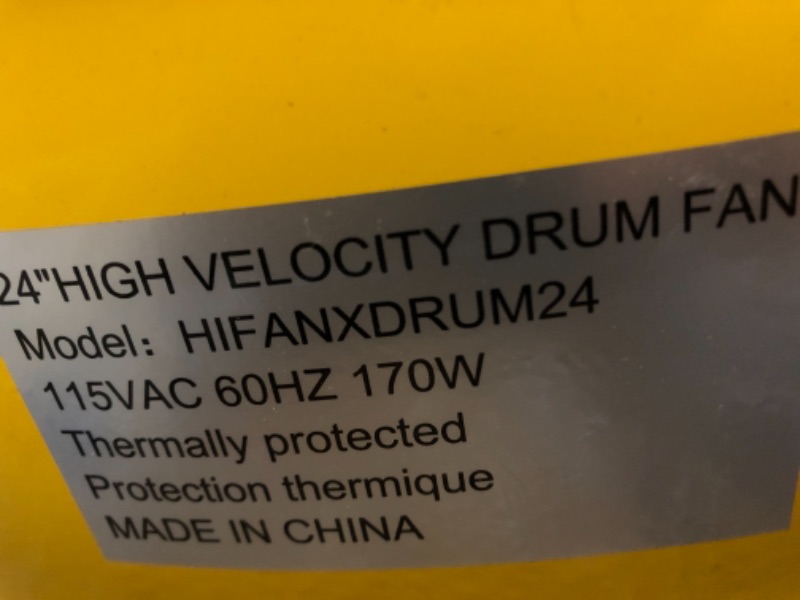 Photo 3 of Simple Deluxe 24 Inch High Velocity Movement Heavy Duty Metal 3 Speed Air Circulation for Industrial, Commercial, Residential, and Shop Use-ETL Safety
