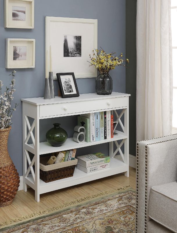 Photo 1 of 203295W Oxford 1 Drawer Console Table, White
