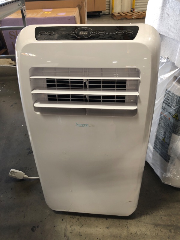 Photo 2 of NOT FUNCTIONAL* PARTS ONLY**
SereneLife SLPAC10 Portable Air Conditioner Compact Home AC Cooling Unit with Built-in Dehumidifier & Fan Modes, Quiet Operation, Includes Window Mount Kit, 10,000 BTU, White
