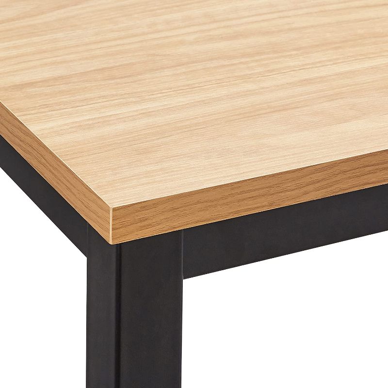 Photo 1 of AZL1 Life Concept Modern Computer Desk 55'' large writing study table for home office, Light Walnut and Black frame
