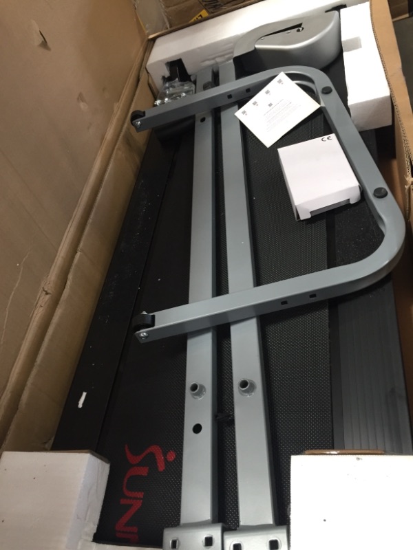 Photo 2 of Sunny Health & Fitness SF-T1407M Foldable Manual Walking Treadmill, Gray
