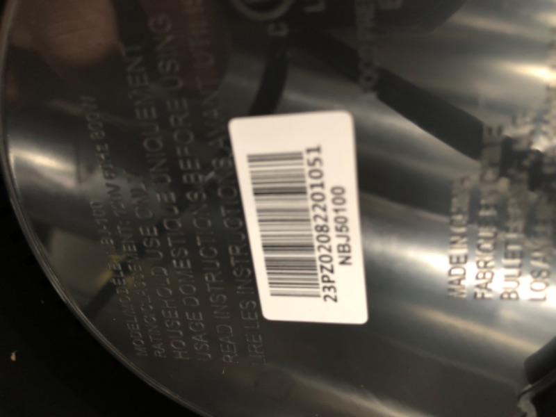 Photo 1 of NutriBullet Juicer Centrifugal Juicer Machine for Fruit, Vegetables, and Food Prep, 27 Ounces/1.5 Liters, 800 Watts, Gray NBJ50100
