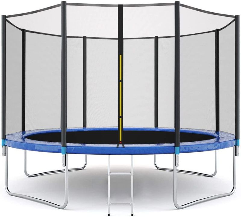 Photo 1 of Pro Trampoline with Safety Enclosure12Ft Heavy Duty Jumping Mat and Spring Cover Padding for Kids and Adults
