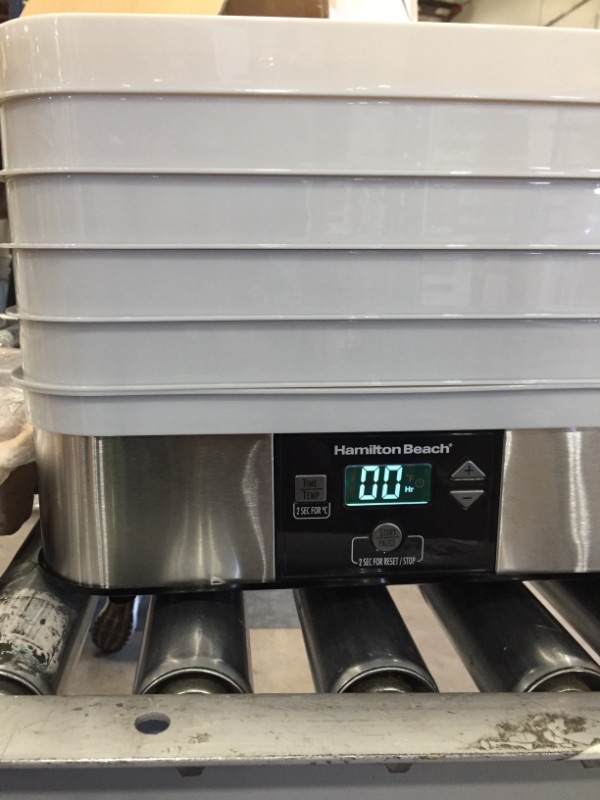 Photo 3 of Hamilton Beach Digital Food Dehydrator 5 Trays, Adjustable Temperature, 48 Hour Timer + Auto Shutoff, Grey